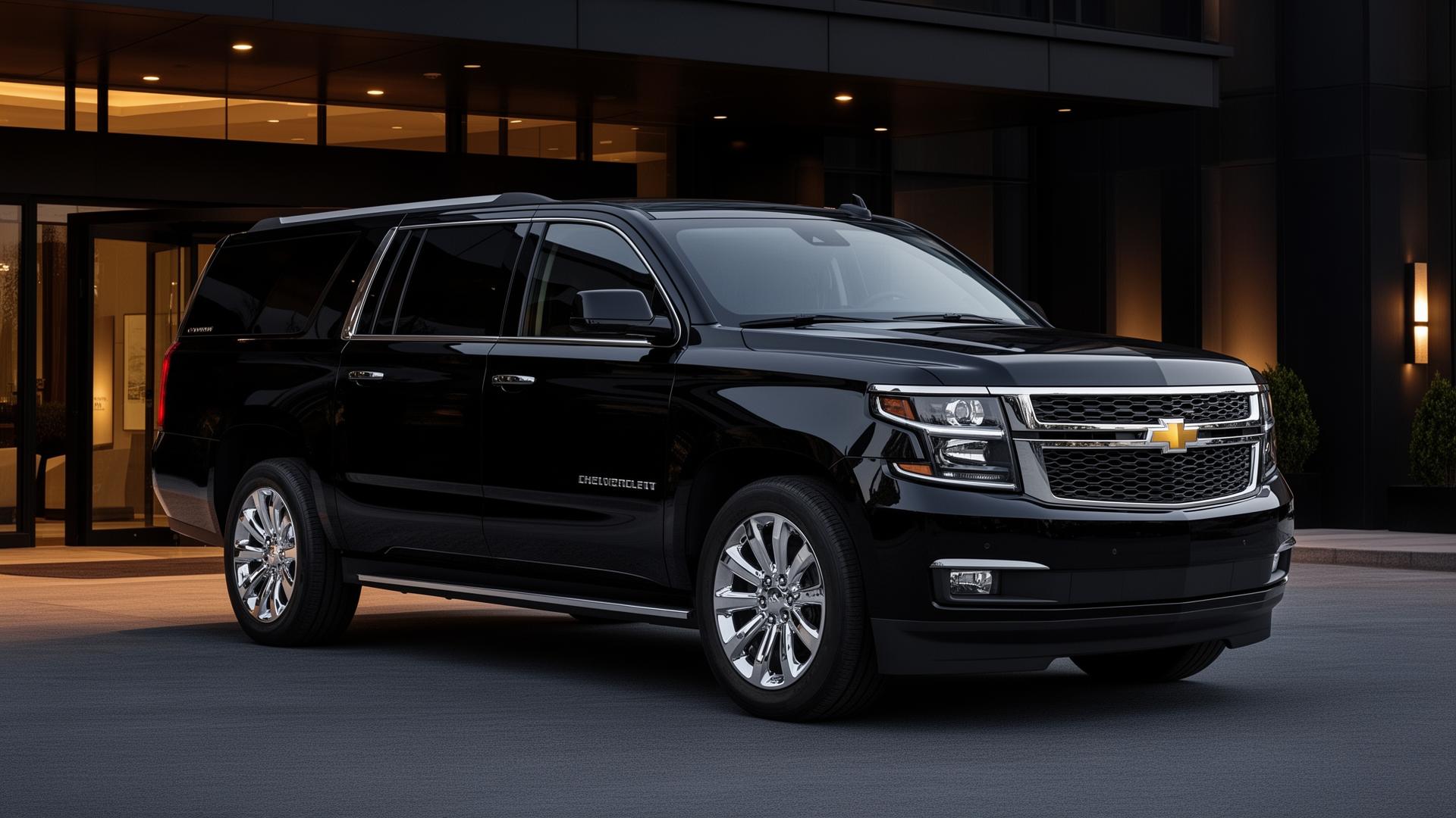 Black luxury Suburban exterior